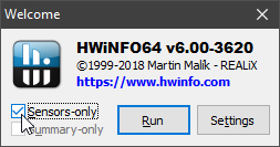 HWiNFO64 Sensors Only alt text